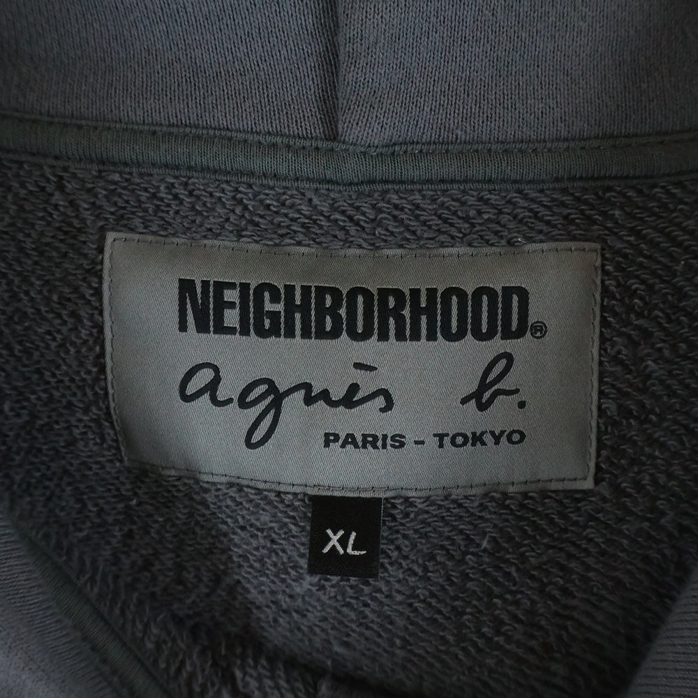 NEIGHBORHOOD(ネイバーフッド) 25AW ×agnes b アニエスベー スナップボタン スウェットパーカー フーディー ダークグレー 252727ON-CSM01S