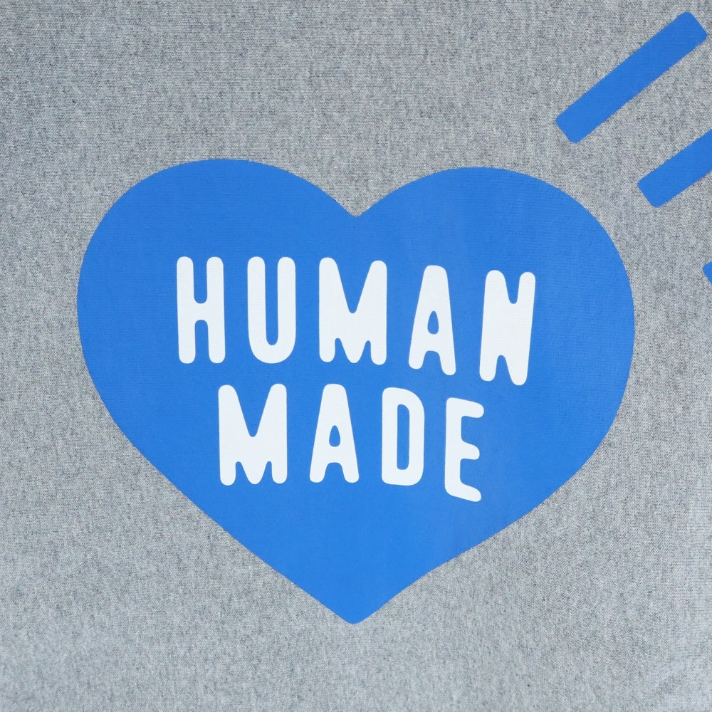 HUMAN MADE(ヒューマンメイド) 25AW HEART SWEATSHIRT OFFLINE STORE 店舗限定 ハートロゴプリント クルーネックスウェットトレーナー グレー HM30CS074