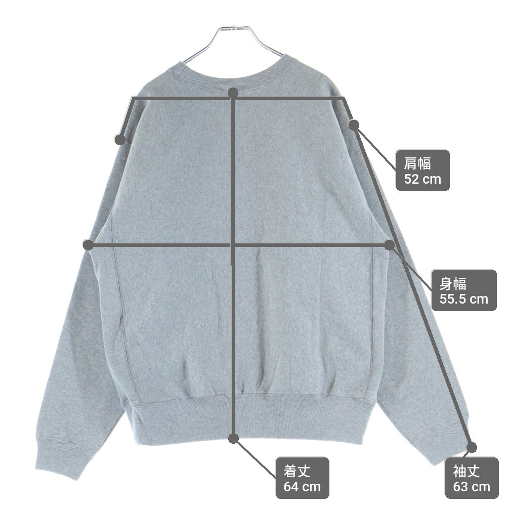 HUMAN MADE(ヒューマンメイド) 25AW HEART SWEATSHIRT OFFLINE STORE 店舗限定 ハートロゴプリント クルーネックスウェットトレーナー グレー HM30CS074