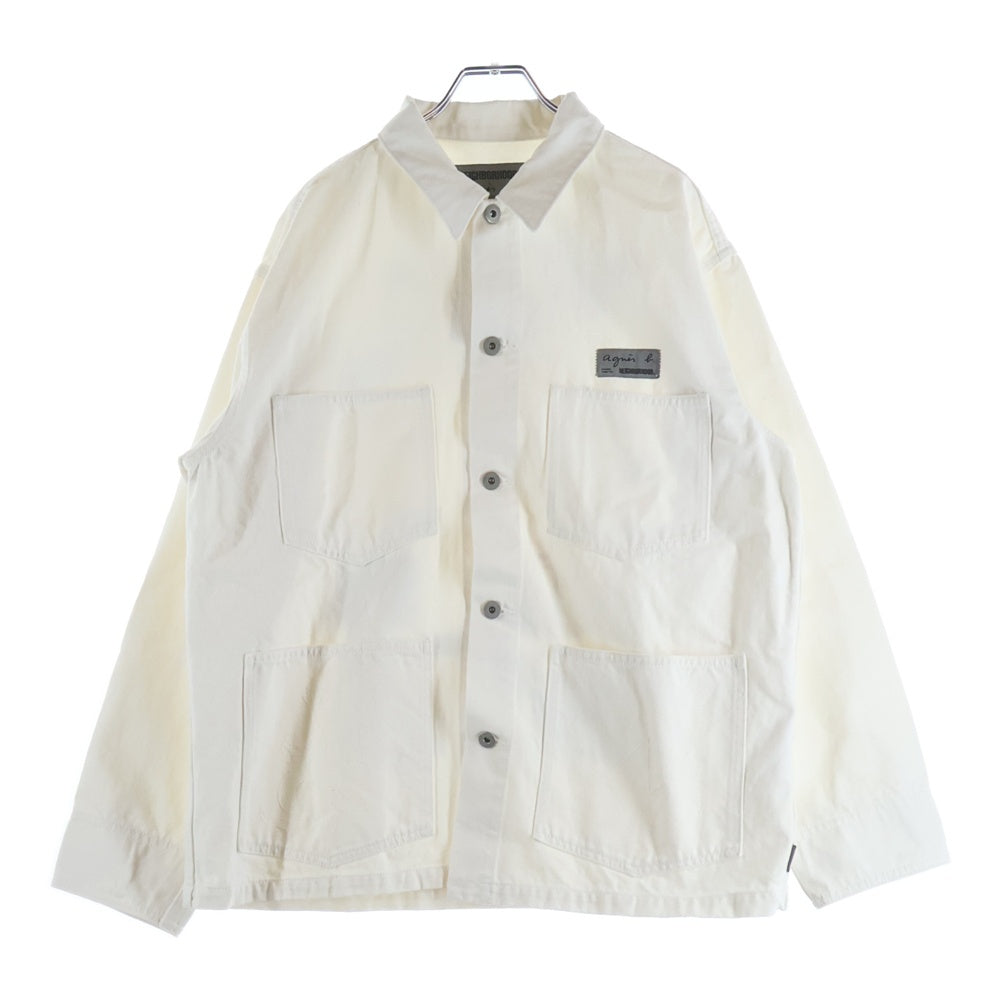 NEIGHBORHOOD(ネイバーフッド) 25AW ×agnes b アニエスベー フォトプリント マルチポケット カバーオール ホワイト 252727ON-JKM03S