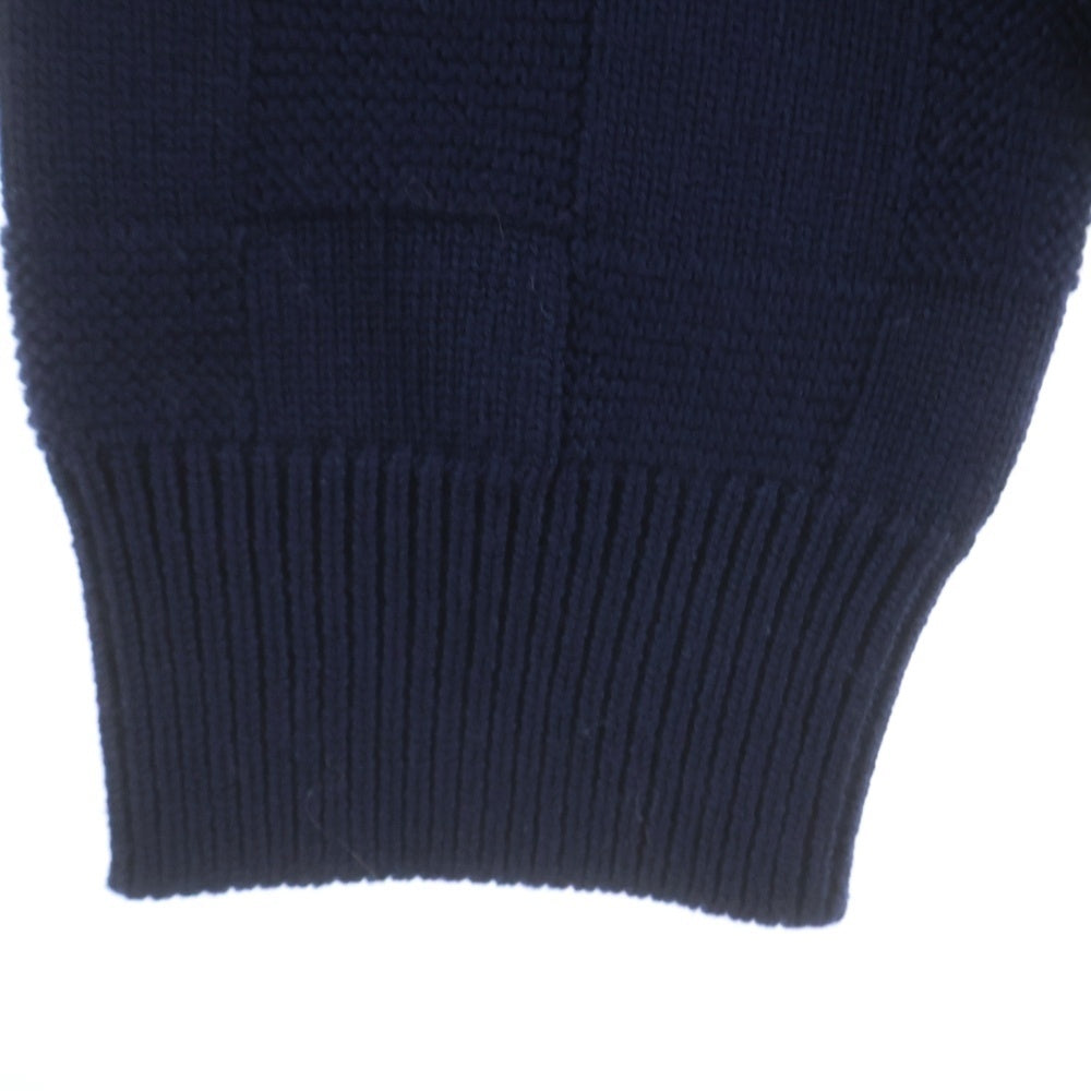 LOUIS VUITTON(ルイヴィトン) 24SS PEARL SIGNATURE DAMIER CREWNECK SWEATER WOOL パール シグネチャーロゴ ダミエ ウール クルーネックニットセーター ネイビー RM241 ZLL HQN69W