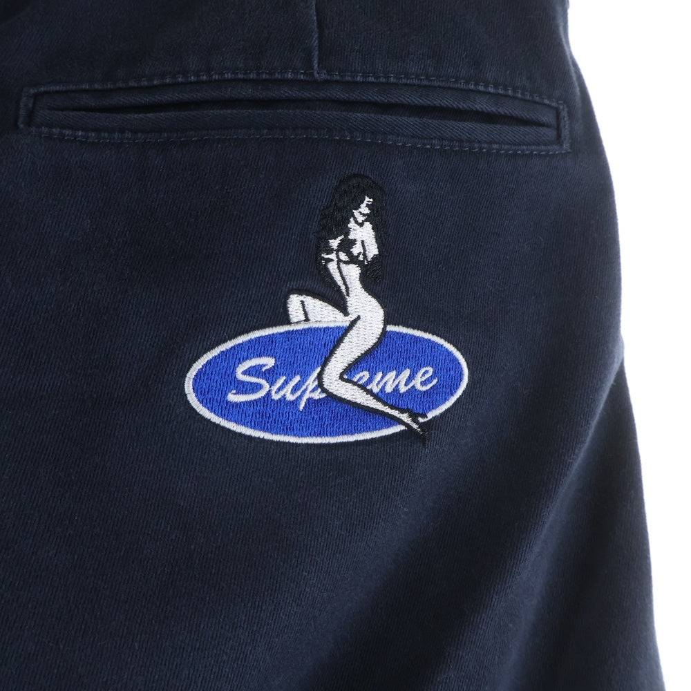 SUPREME(シュプリーム) 25SS Pin Up Chino Pant ピンナップ チノワイドパンツ ネイビー