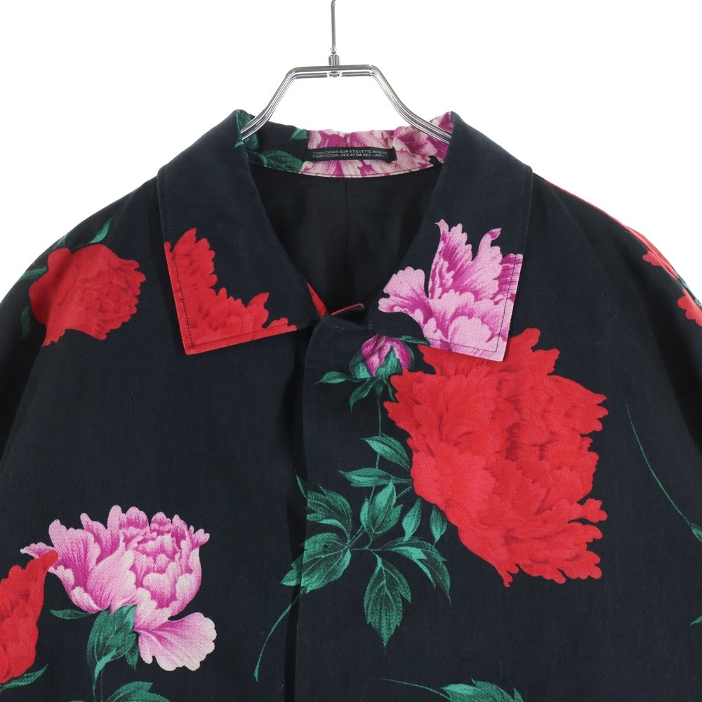 Yohji Yamamoto POUR HOMME(ヨウジヤマモト プールオム) 花と少年期復刻 ハーフコート スナップジャケット ブラック HY-Y05-020