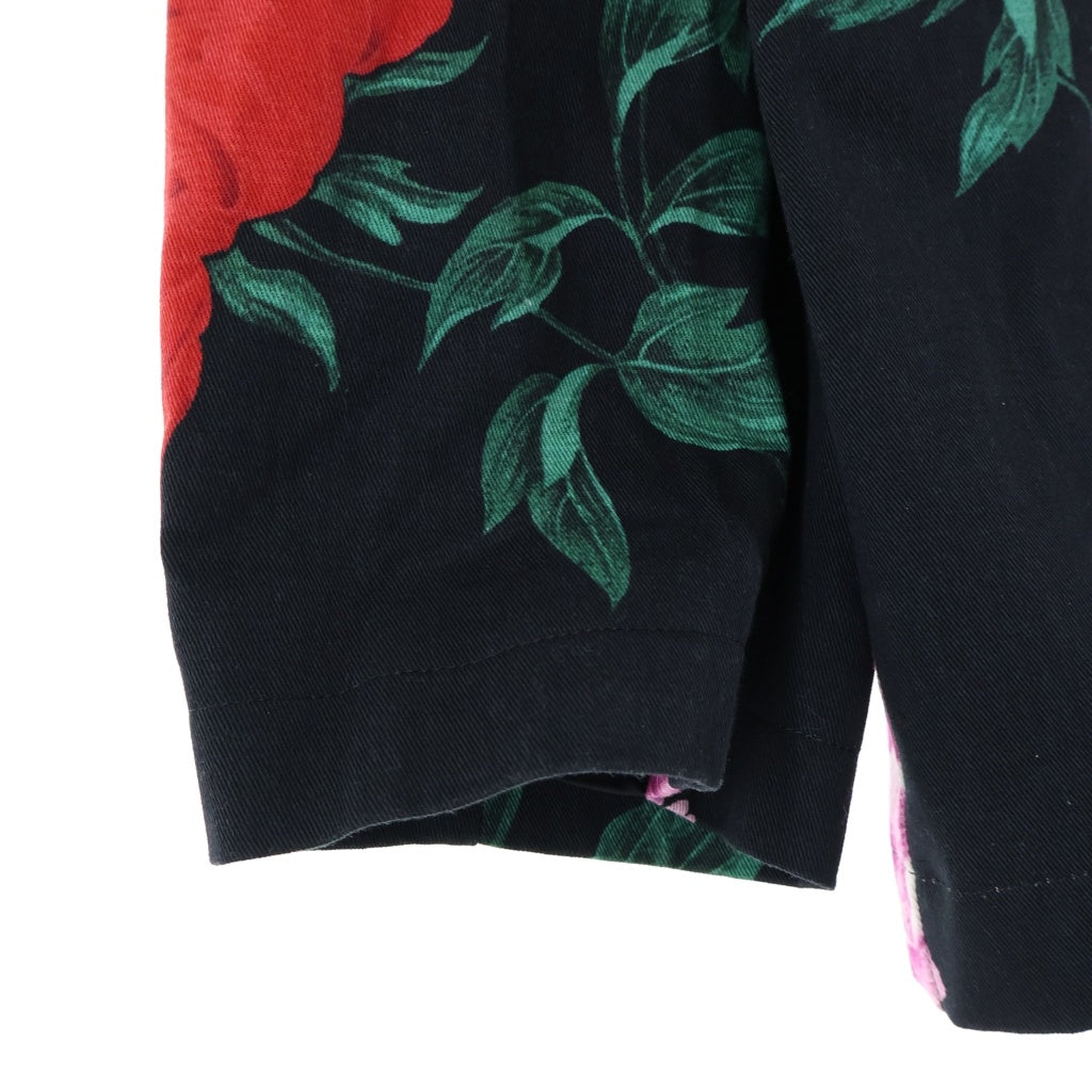 Yohji Yamamoto POUR HOMME(ヨウジヤマモト プールオム) 花と少年期復刻 ハーフコート スナップジャケット ブラック HY-Y05-020