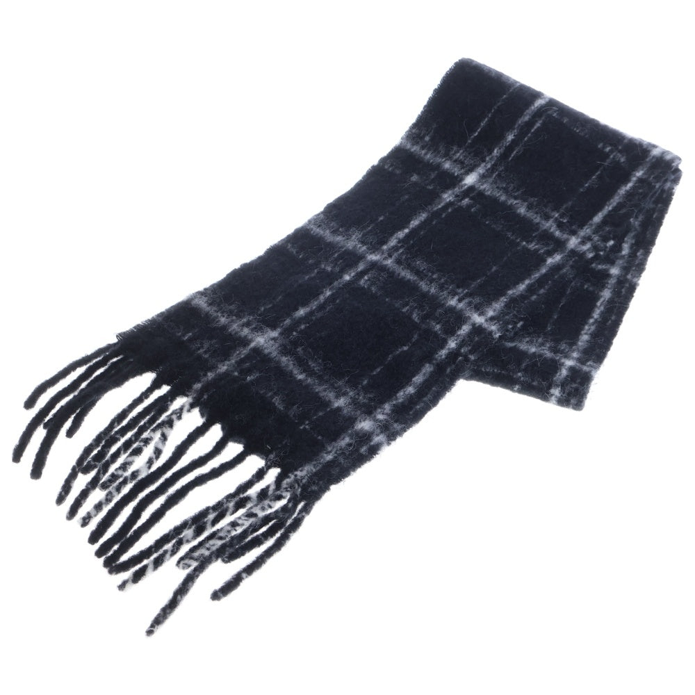 OUR LEGACY(アワーレガシー) 24AW ESTATE SCARF エステート チェック柄 大判ストール マフラー ブラック A4248EBF