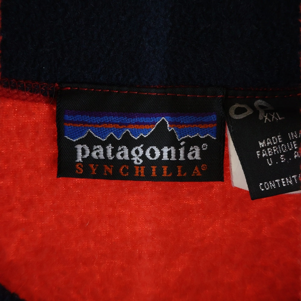 PATAGONIA(パタゴニア) 90S VINTAGE SYNCHILLA シンチラ フリースベスト ヴィンテージ ジャケット オレンジ 25182