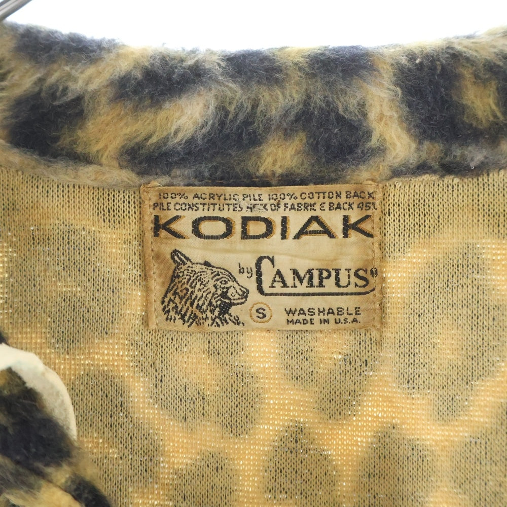 VINTAGE(ヴィンテージ) 50-60S VINTAGE KODIAK BY CAMPUS ヴィンテージ レオパード フェイクファープルオーバー ブラウン