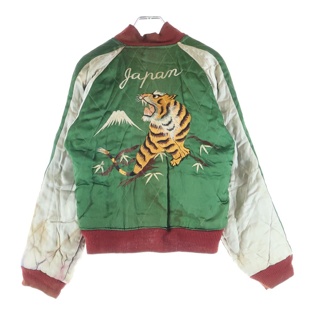 VINTAGE(ヴィンテージ) 50S VINTAGE SOUVENIR JACKET JAPAN ミツワZIP 別珍 日本 リバーシブル ヴィンテージ スーベニアジャケット ブラック/グリーン