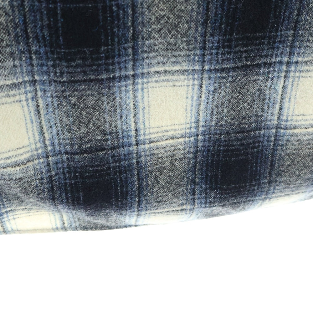 PENDLETON(ペンドルトン) 70S VINTAGE USA製 ウール チェック スナップボタン 長袖シャツ グレー
