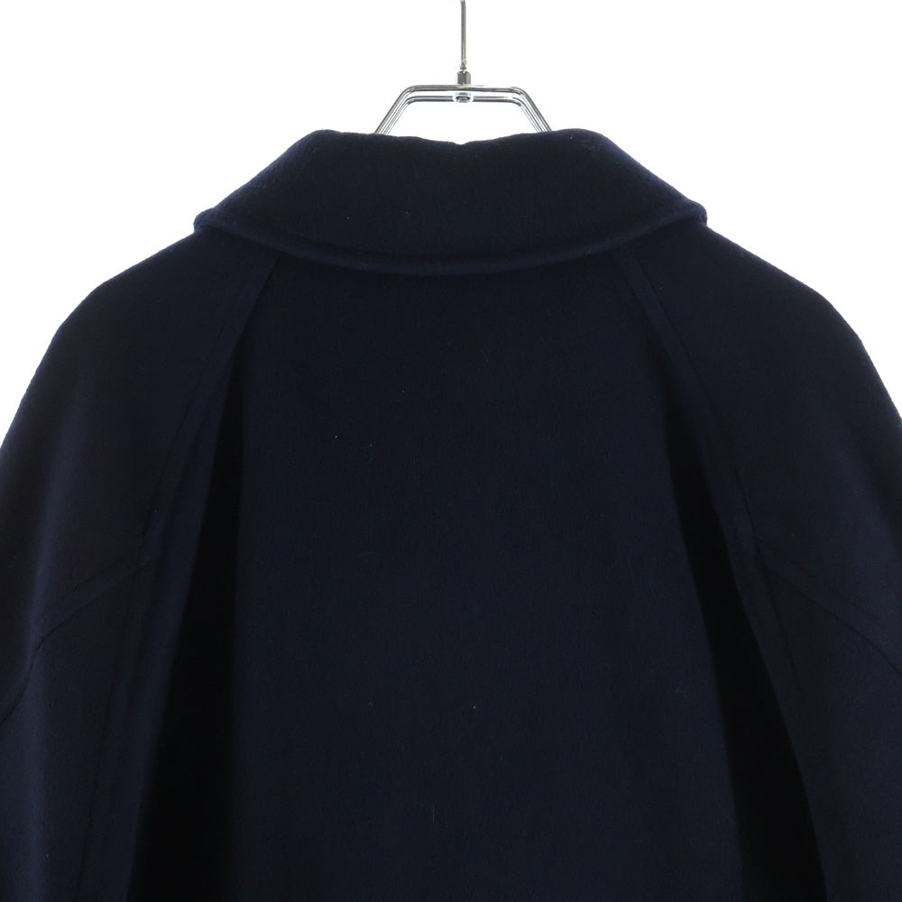 Traditional Weatherwear(トラディショナル ウェザーウェア) 5ボタン ステンカラー ラグランスリーブ ウール ロングコート ネイビー G222APFCO0306WX
