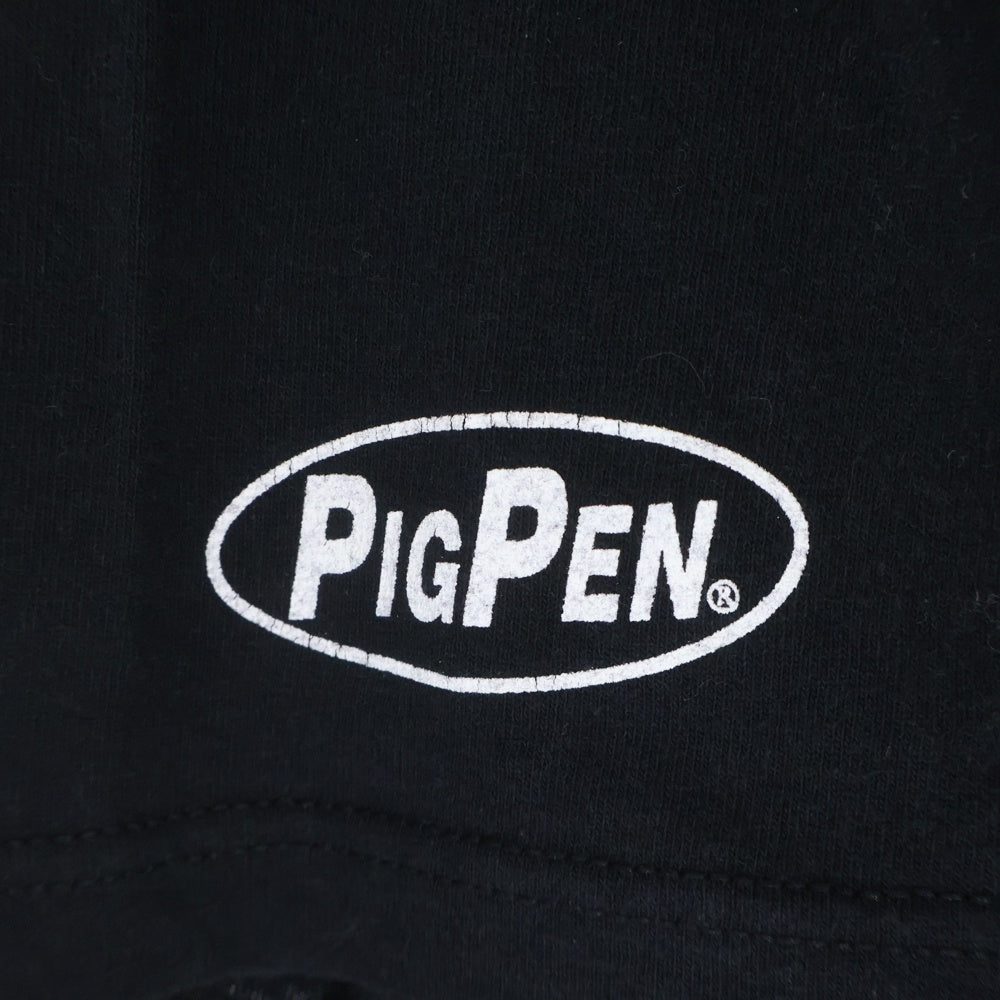 VINTAGE(ヴィンテージ) 90S PIGPEN ALLSPORT ヴィンテージ USA製 ピッグペン セクシーガール キャラクタープリント クルーネック 半袖Tシャツ カットソー ブラック