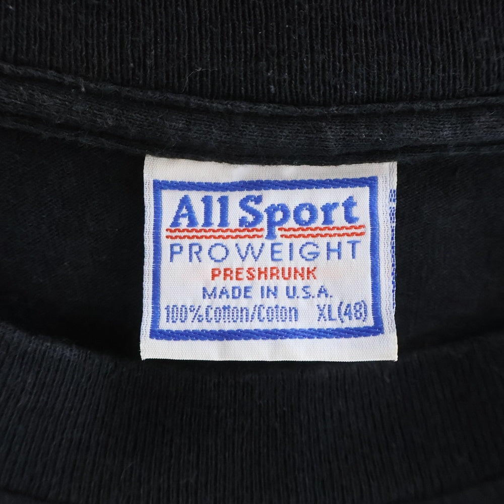 VINTAGE(ヴィンテージ) 90S PIGPEN ALLSPORT ヴィンテージ USA製 ピッグペン セクシーガール キャラクタープリント クルーネック 半袖Tシャツ カットソー ブラック