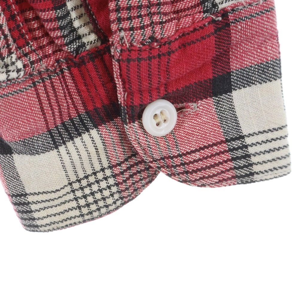 Levi's VINTAGE CLOTHING(リーバイス ビンテージ クロージング) 50-60S ALLIED CLOTHIERS ヴィンテージ マチ付き チェック柄 長袖フランネルシャツ レッド/ホワイト