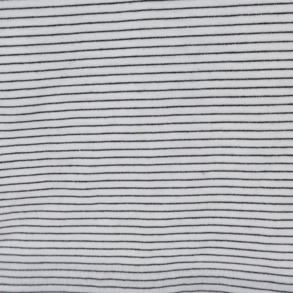 The Ennoy Professional(エンノイプロフェッショナル) 20SS BORDER TEE ロゴエンブロイダリー ボーダー クルーネック半袖Tシャツ カットソー ホワイト SS20BRENCT02AM