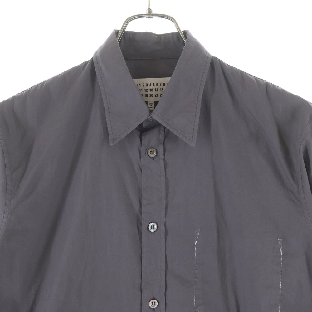 Maison Margiela(メゾンマルジェラ) SLIM FIT POPLIN SHIRT スリムフィット ポプリン 長袖シャツ グレー S50DL0393