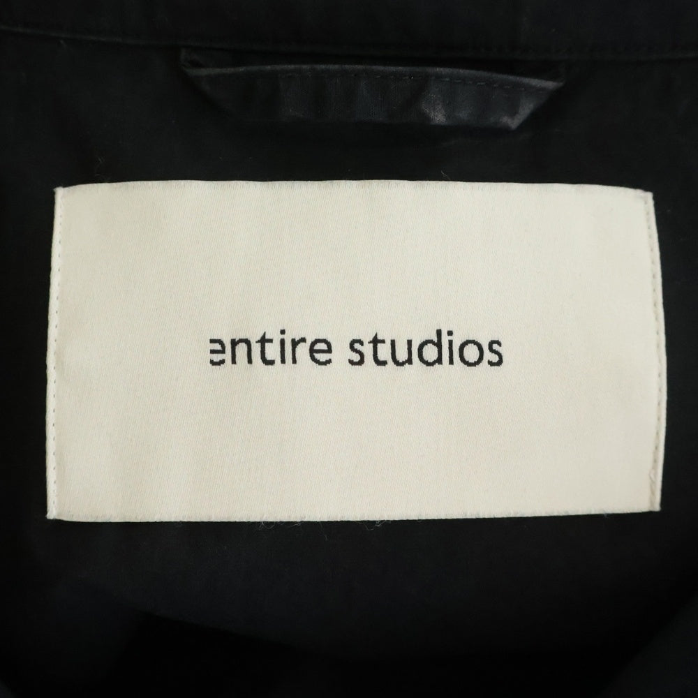 entire studios(エンタイア スタジオ) 25SS GIANT SHIRT ジャイアント レギュラーカラー長袖シャツ ブラック ESU-S25-2009-BL