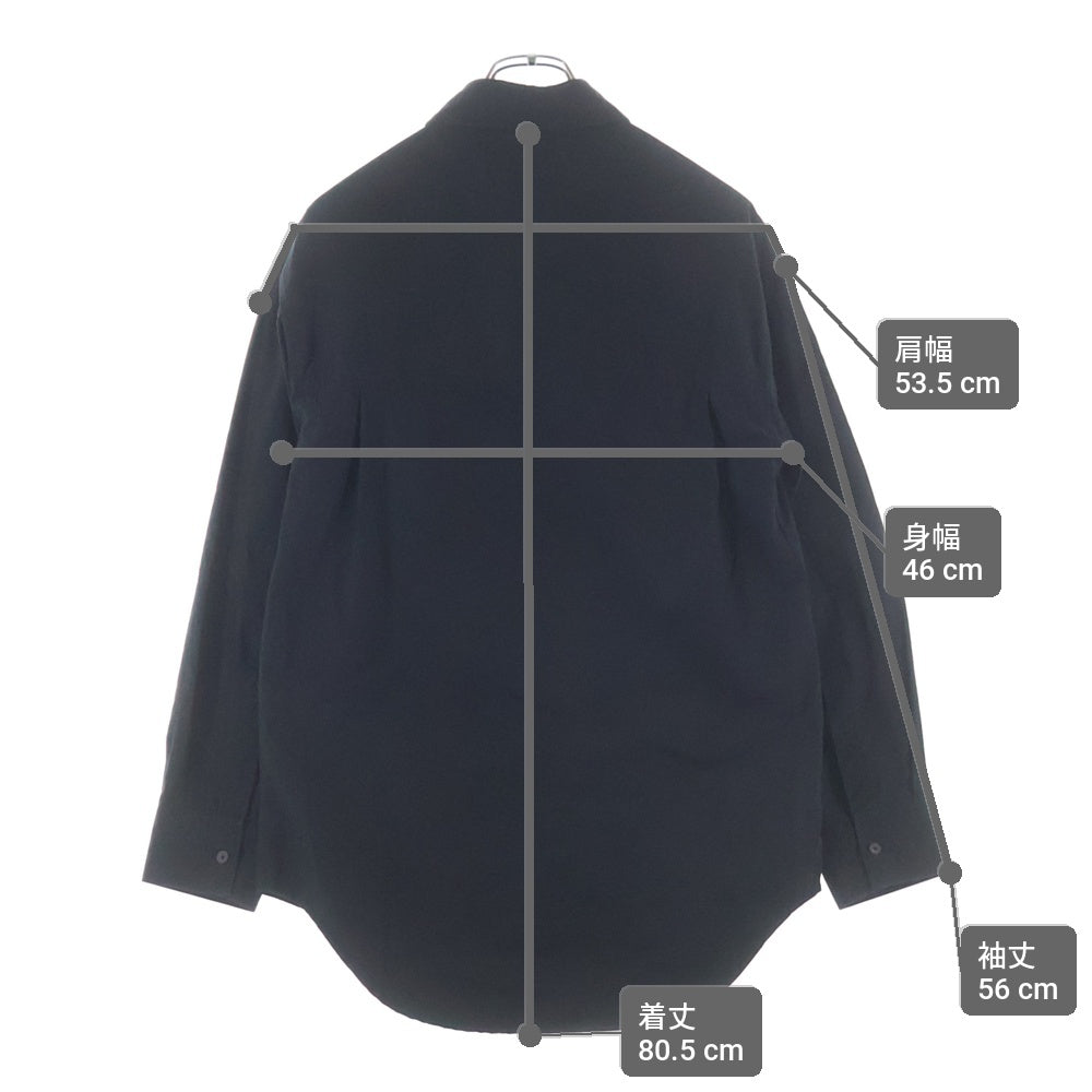 entire studios(エンタイア スタジオ) 25SS GIANT SHIRT ジャイアント レギュラーカラー長袖シャツ ブラック ESU-S25-2009-BL