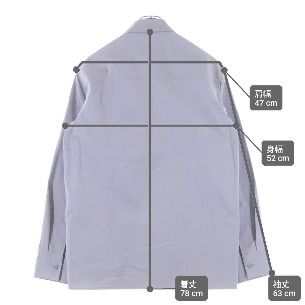 JIL SANDER(ジルサンダー) 23AW POINTED COLLOR SHIRT POWDER BLUE ポインテッドカラー 長袖シャツ グレー