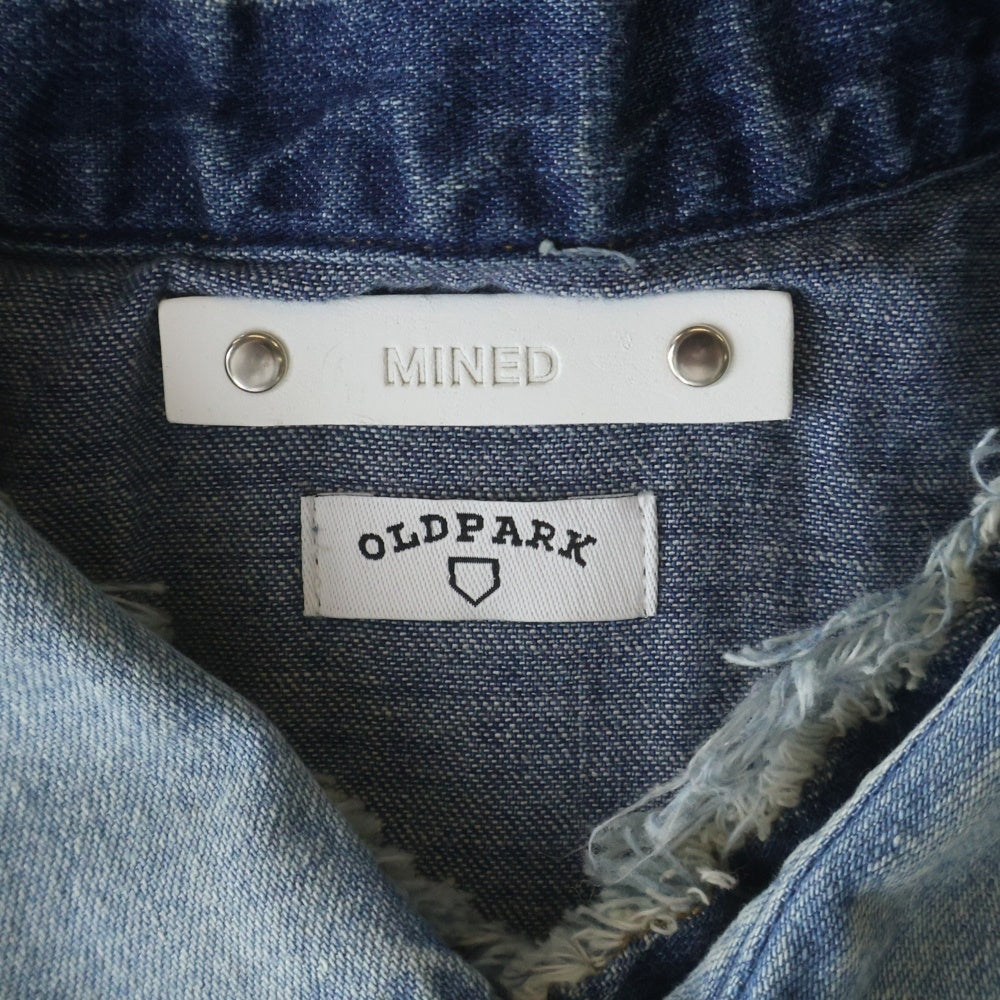 MINEDENIM(マインデニム) 22SS DENIM WESTERN LAYERED SH デニム ウエスタン レイヤード 長袖シャツ インディゴ MND-22SSOP003-86-022