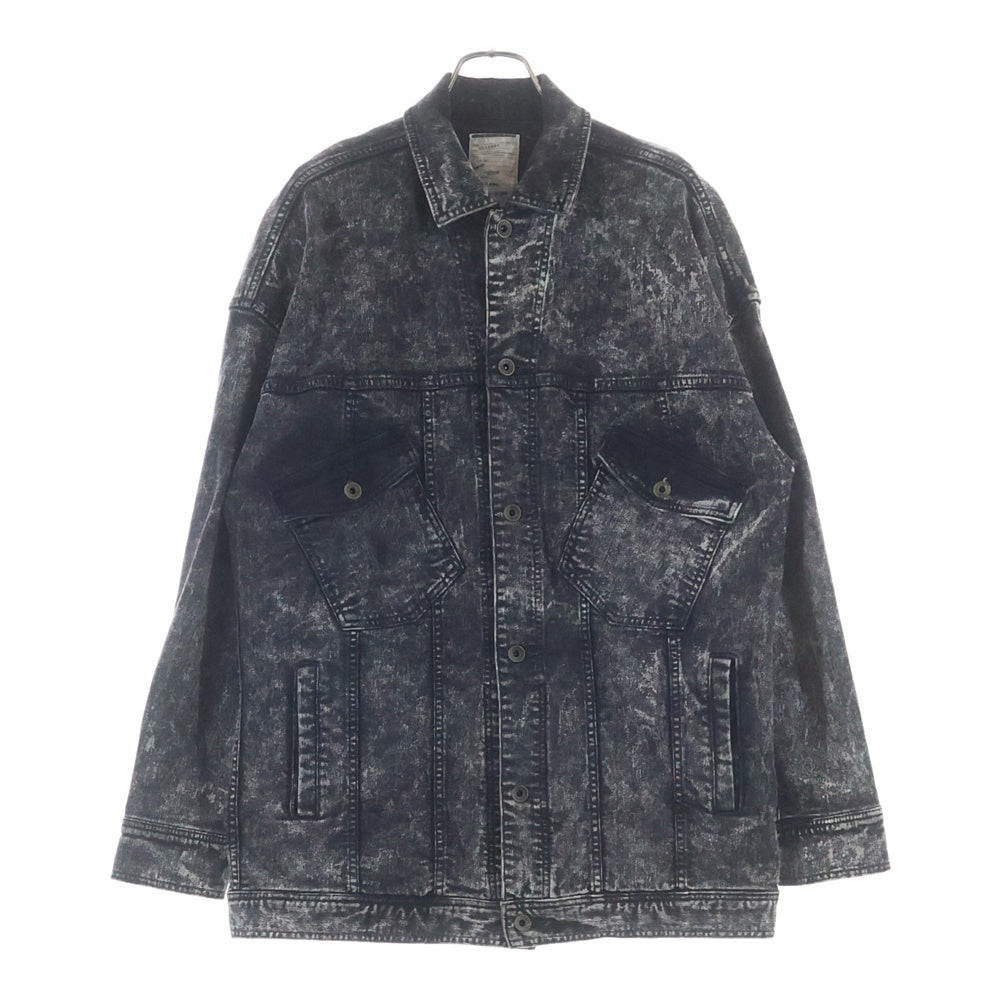 SHAREEF(シャリーフ) BIG DENIM JACKET ウォッシュド加工 ビッグ デニムジャケット ブラック 17711019
