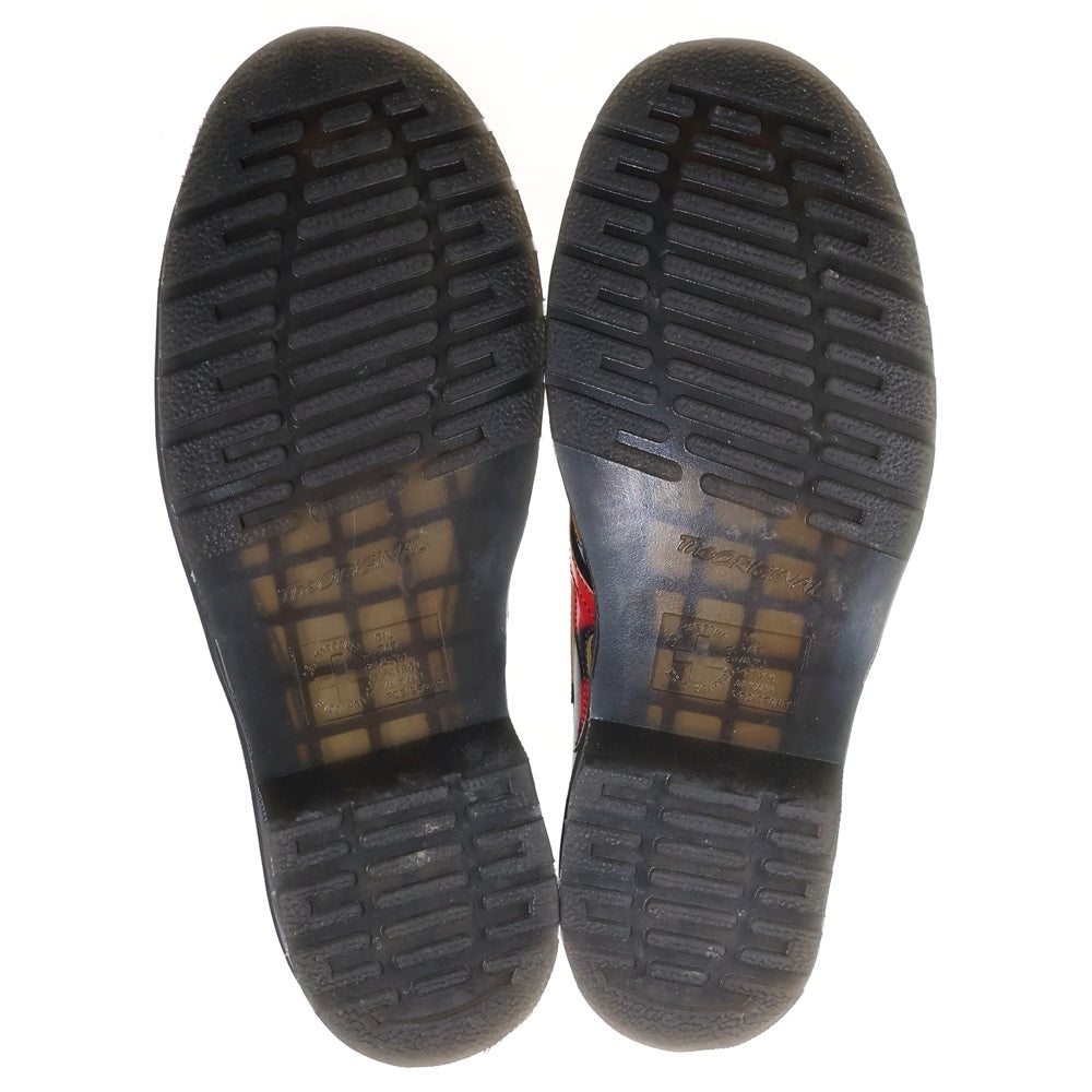 Dr.Martens(ドクターマーチン) 1461 FLAME 3 ホール フレイムデザイン レザー ローカットシューズ ブラック/レッド