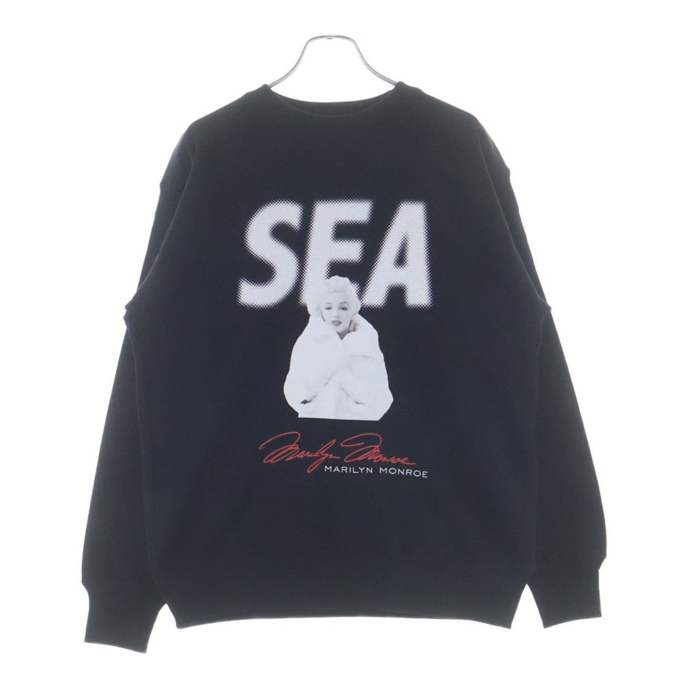 WIND AND SEA(ウィンダンシー) 26SS MARILYN MONROE WDS CREWNECK SWEAT SHIRT マリリンモンロースウェットトレーナー ブラック WDS-C-MRM-26-Q1-CS-06