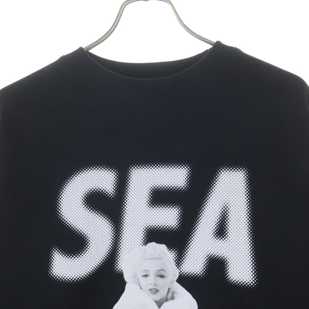 WIND AND SEA(ウィンダンシー) 26SS MARILYN MONROE WDS CREWNECK SWEAT SHIRT マリリンモンロースウェットトレーナー ブラック WDS-C-MRM-26-Q1-CS-06