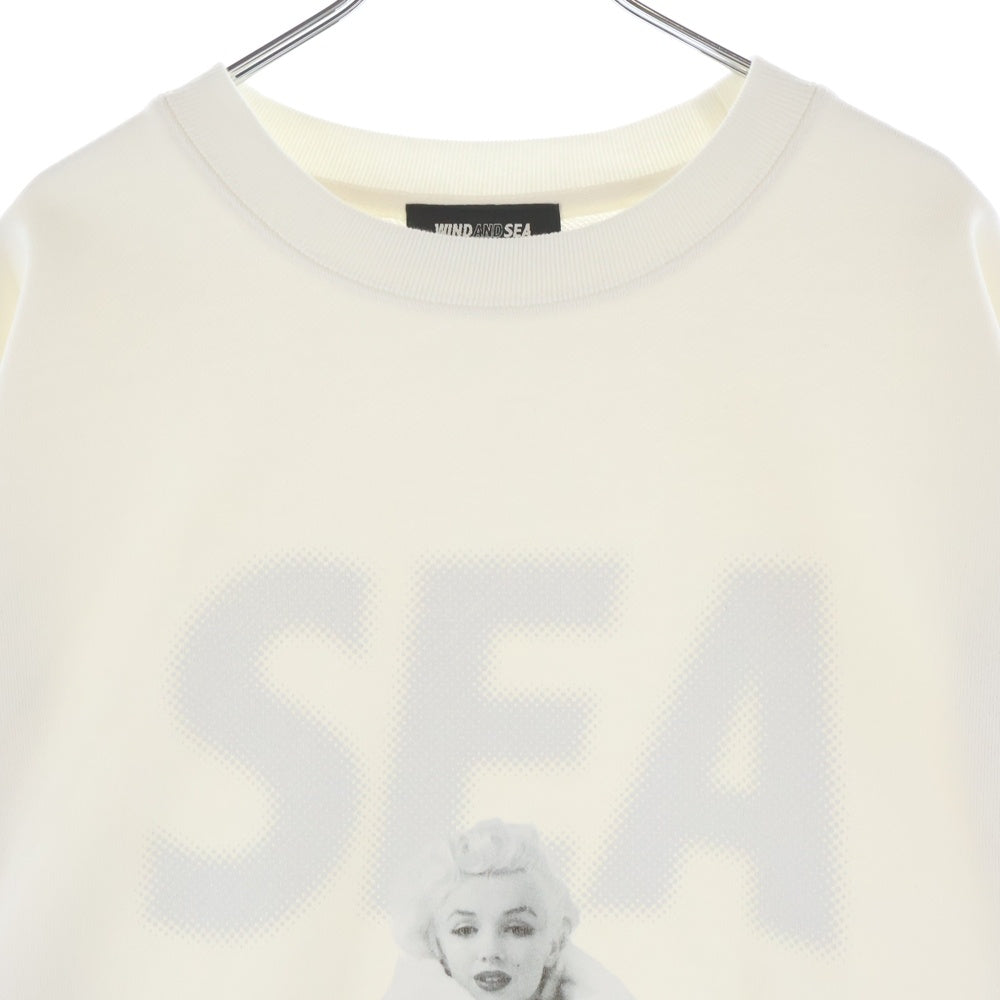 WIND AND SEA(ウィンダンシー) 26SS MARILYN MONROE WDS CREWNECK SWEAT SHIRT マリリンモンロースウェットトレーナー ホワイト WDS-C-MRM-26-Q1-CS-06