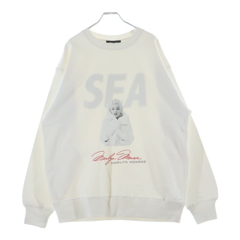 WIND AND SEA(ウィンダンシー) 26SS MARILYN MONROE WDS CREWNECK SWEAT SHIRT マリリンモンロースウェットトレーナー ホワイト WDS-C-MRM-26-Q1-CS-06