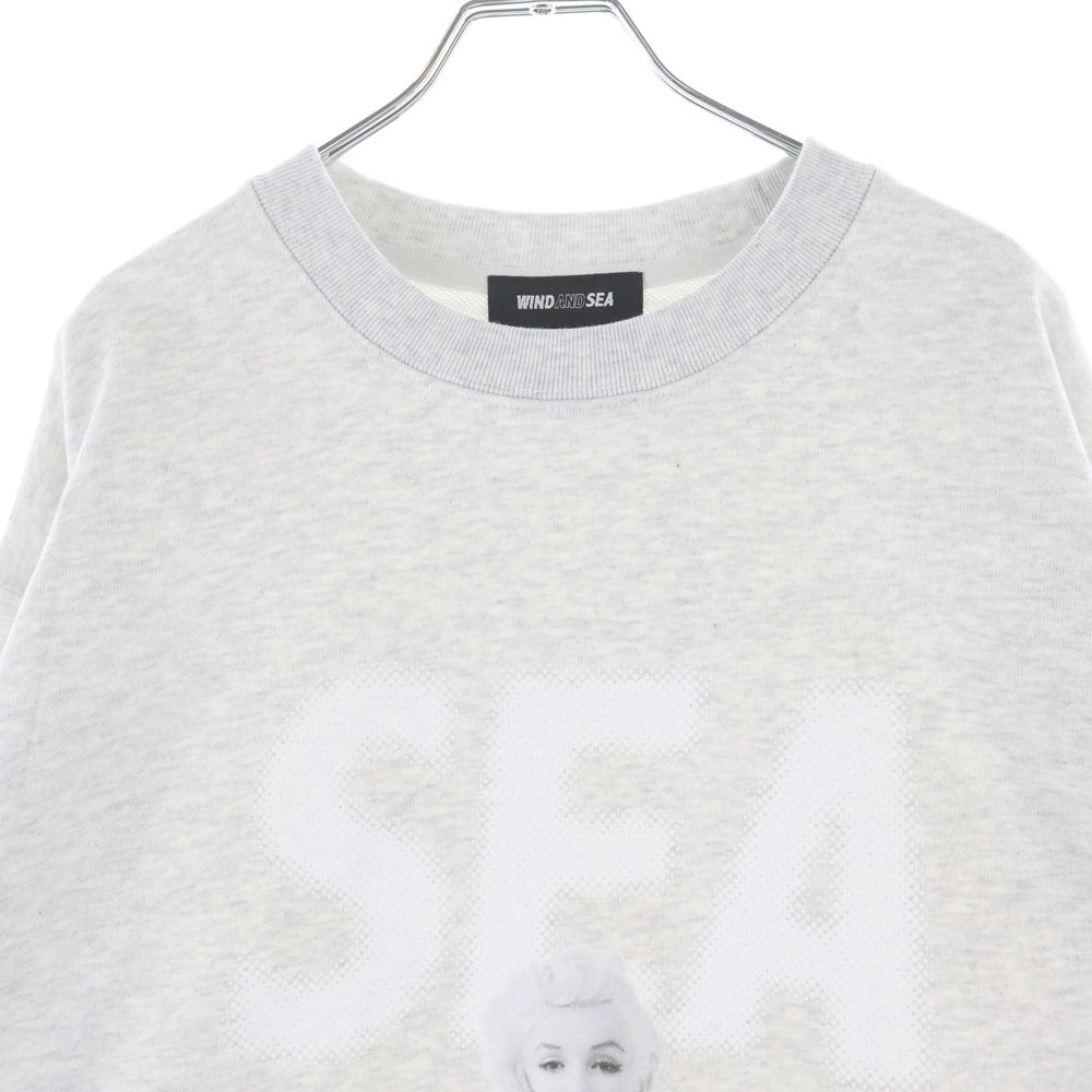 WIND AND SEA(ウィンダンシー) 26SS MARILYN MONROE WDS CREWNECK SWEAT SHIRT マリリンモンロースウェットトレーナー グレー WDS-C-MRM-26-Q1-CS-06