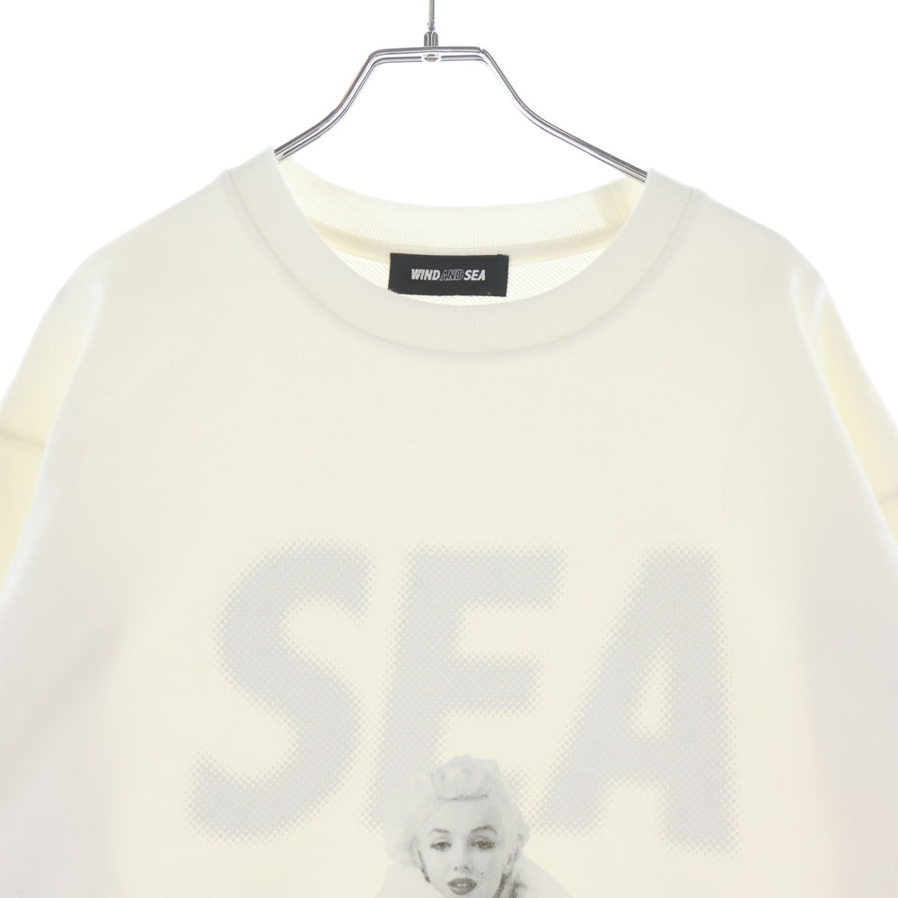 WIND AND SEA(ウィンダンシー) 26SS MARILYN MONROE WDS CREWNECK SWEAT SHIRT マリリンモンロースウェットトレーナー ホワイト WDS-C-MRM-26-Q1-CS-06