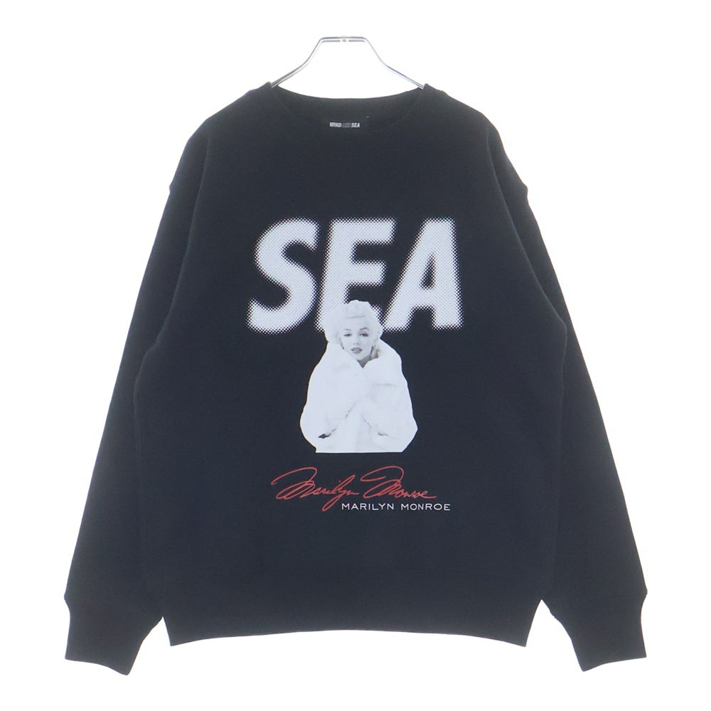 WIND AND SEA(ウィンダンシー) 26SS MARILYN MONROE WDS CREWNECK SWEAT SHIRT マリリンモンロースウェットトレーナー ブラック WDS-C-MRM-26-Q1-CS-06