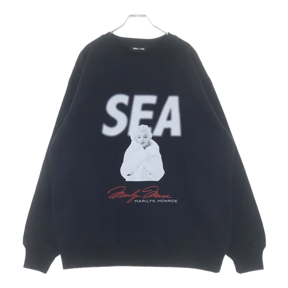 WIND AND SEA(ウィンダンシー) 26SS MARILYN MONROE WDS CREWNECK SWEAT SHIRT マリリンモンロースウェットトレーナー ブラック WDS-C-MRM-26-Q1-CS-06