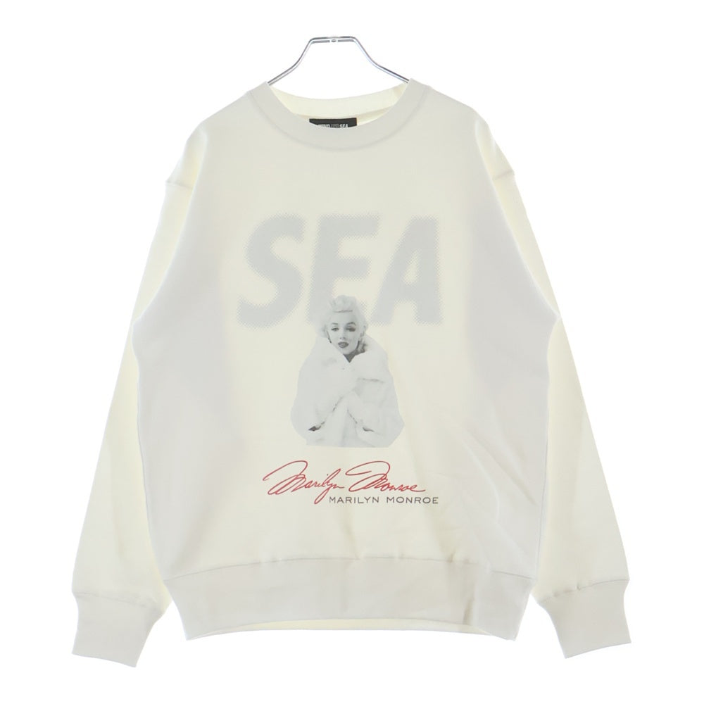 WIND AND SEA(ウィンダンシー) 26SS MARILYN MONROE WDS CREWNECK SWEAT SHIRT マリリンモンロースウェットトレーナー ホワイト WDS-C-MRM-26-Q1-CS-06