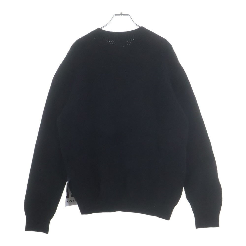 DIESEL(ディーゼル) 21AW K-HONOLULU ホノルル ロゴラベル クルーネックニットセーター ブラック A03428