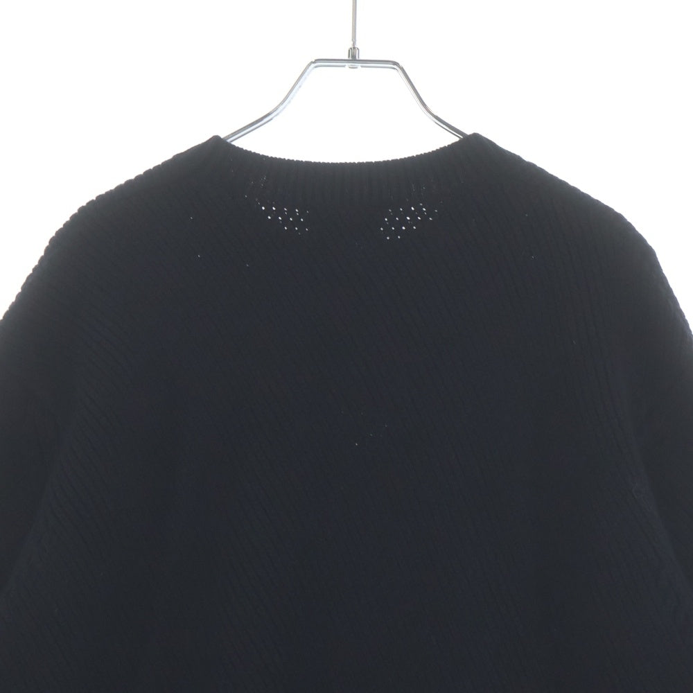 DIESEL(ディーゼル) 21AW K-HONOLULU ホノルル ロゴラベル クルーネックニットセーター ブラック A03428