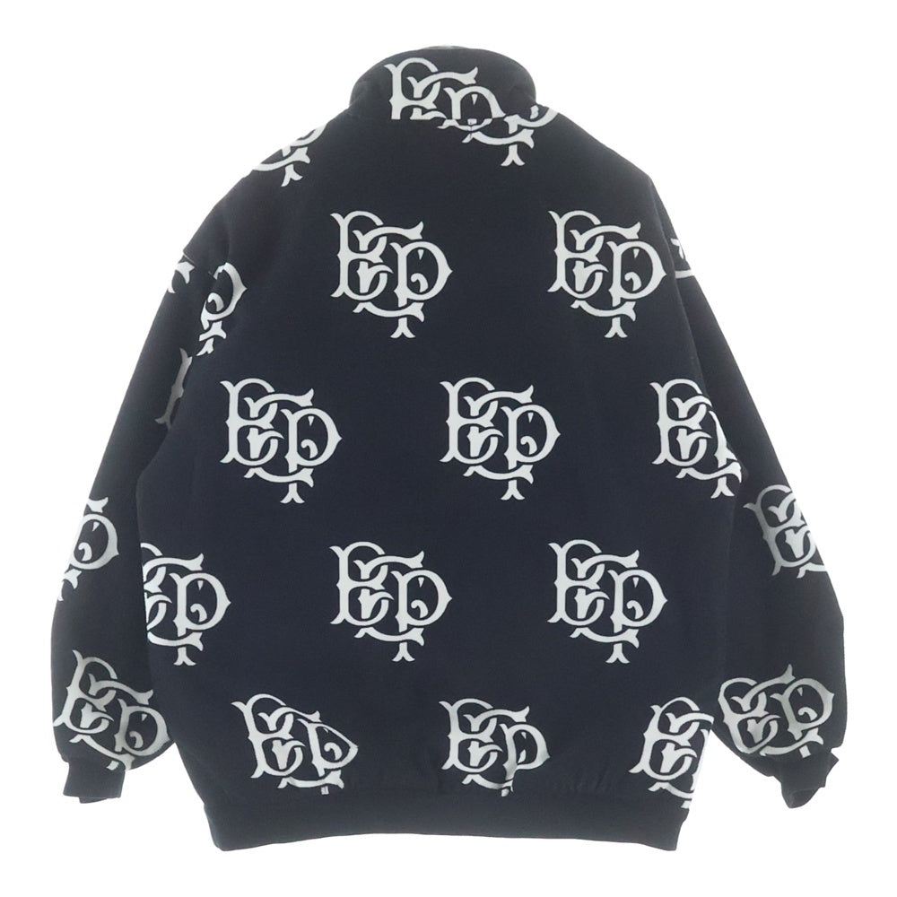 THE BLACK EYE PATCH(ブラックアイパッチ) EMBLEM FLEECE エンブレム ジップアップフリースジャケット ブラック BEPF18TP01