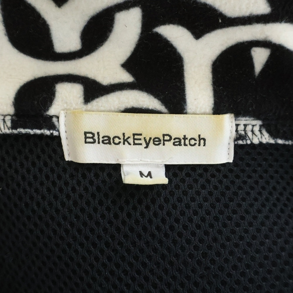 THE BLACK EYE PATCH(ブラックアイパッチ) EMBLEM FLEECE エンブレム ジップアップフリースジャケット ブラック BEPF18TP01
