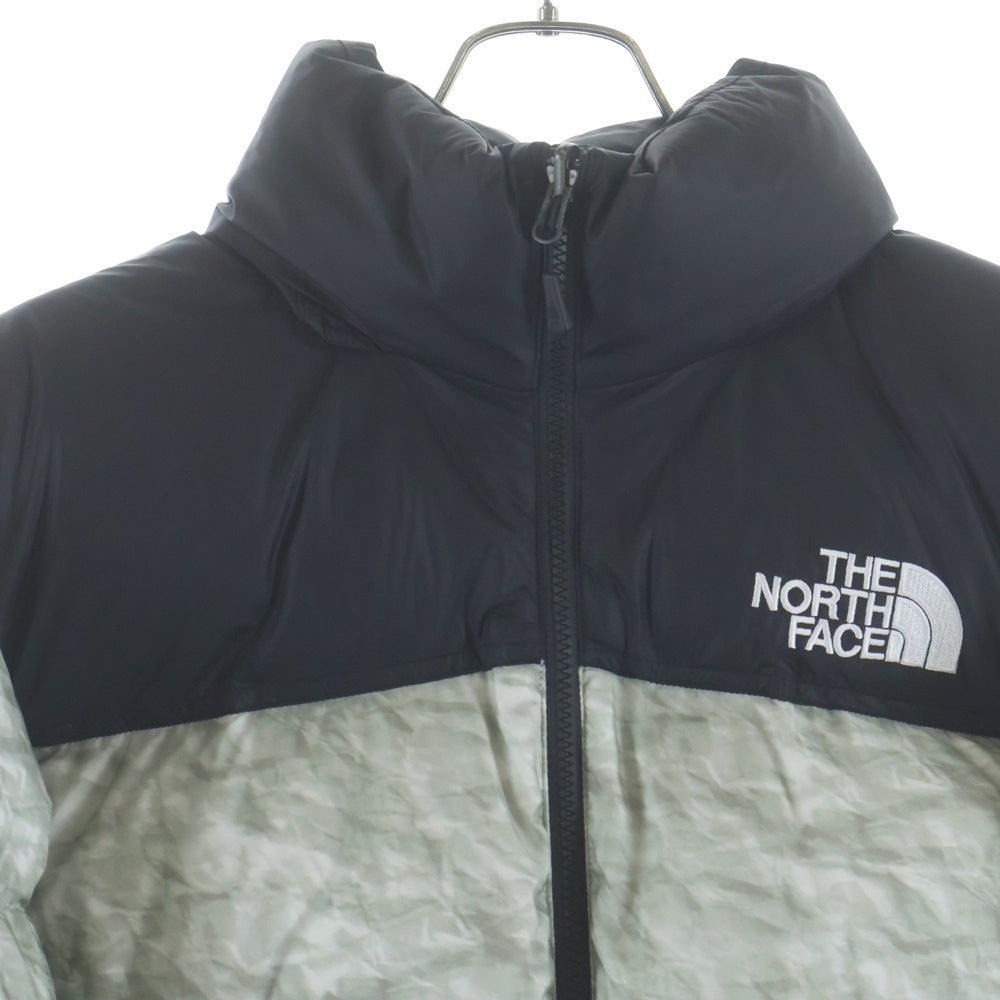 SUPREME(シュプリーム) 19AW ×THE NORTH FACE Paper Print Nuptse Jacket ザノースフェイス ペーパープリント ヌプシ ダウンジャケット グレー/ブラック ND91806I