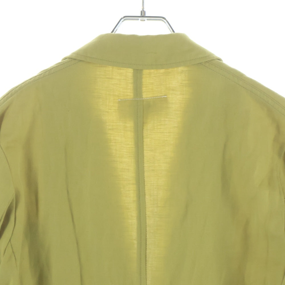 MM6 Maison Margiela(エムエムシックスメゾンマルジェラ) 15SS コットン シングルテーラードジャケット イエロー S32BN0103 S43502