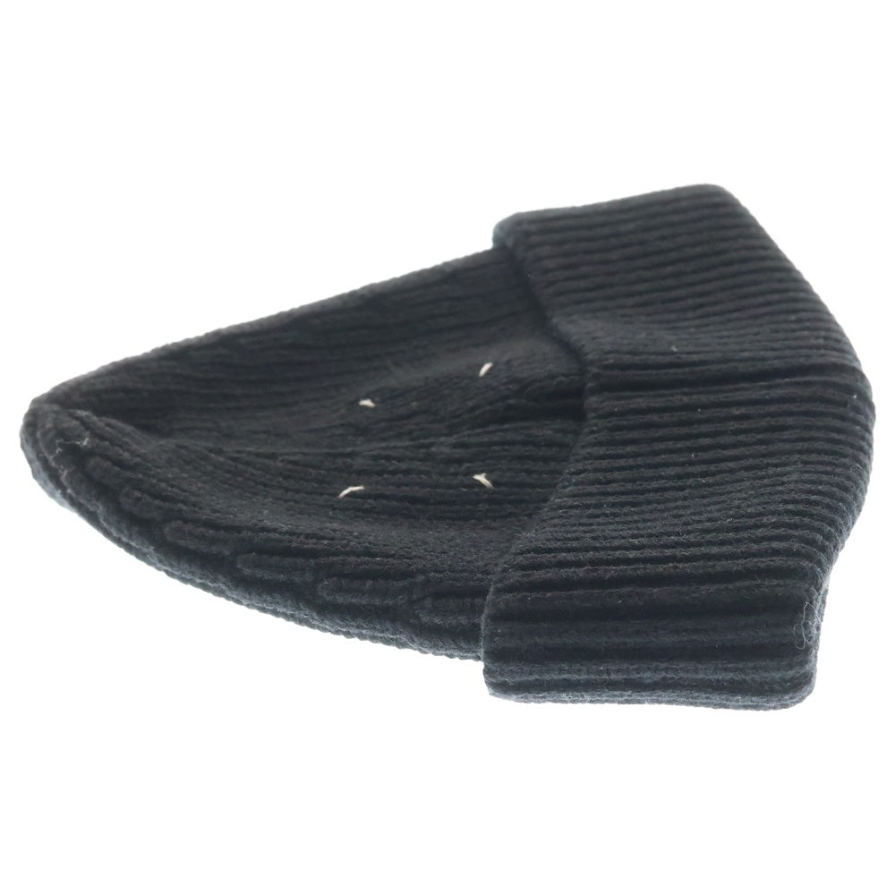 Maison Margiela(メゾンマルジェラ) KnitCap 4ステッチ リブニット帽 キャップ ビーニー ブラック S50TC0051