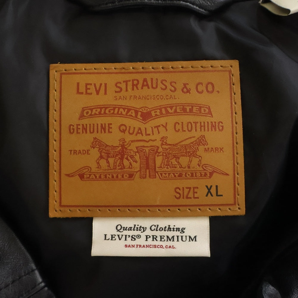 Levi's(リーバイス) PREMIUM BLACK TYPE2 TRUCKER LEATHER JACKET プレミアムブラックトラッカーレザージャケット ブラック PC9-005ZA-0000