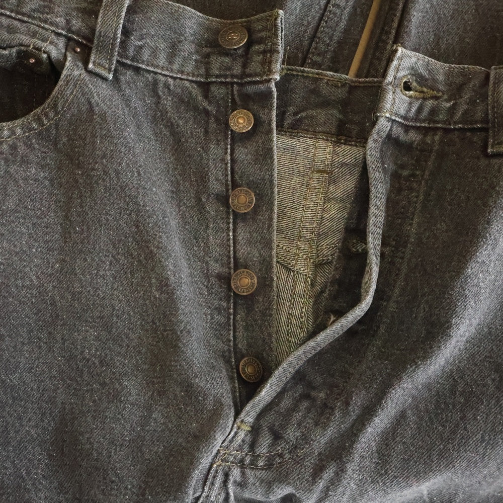 Levi's(リーバイス) 90S VINTAGE 501 USA製 ボタン裏653 ヴィンテージ ボタンフライ デニムパンツ ジーンズ 先染めブラック 501-0658