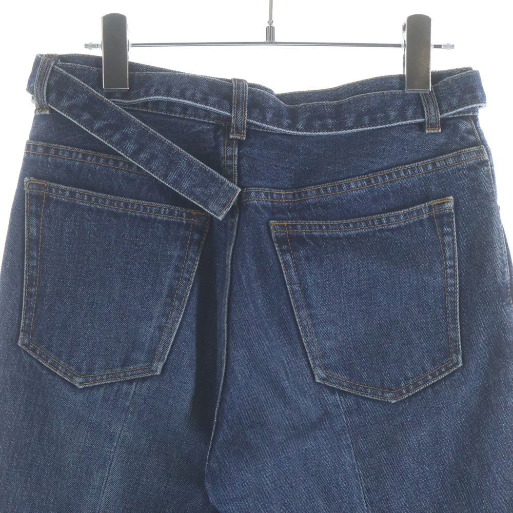 Sacai(サカイ) 24SS DENIM PANTS ベルテッド付き フレアデニムパンツ レディース インディゴ 24-07290