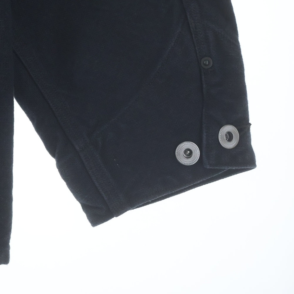 A.PRESSE(アプレッセ) 25AW SILK HEMP COVERALL JACKET ヴィンテージ シルクヘンプ 襟コーディロイ カバーオール ジャケット ブラック 25AAP-01-53