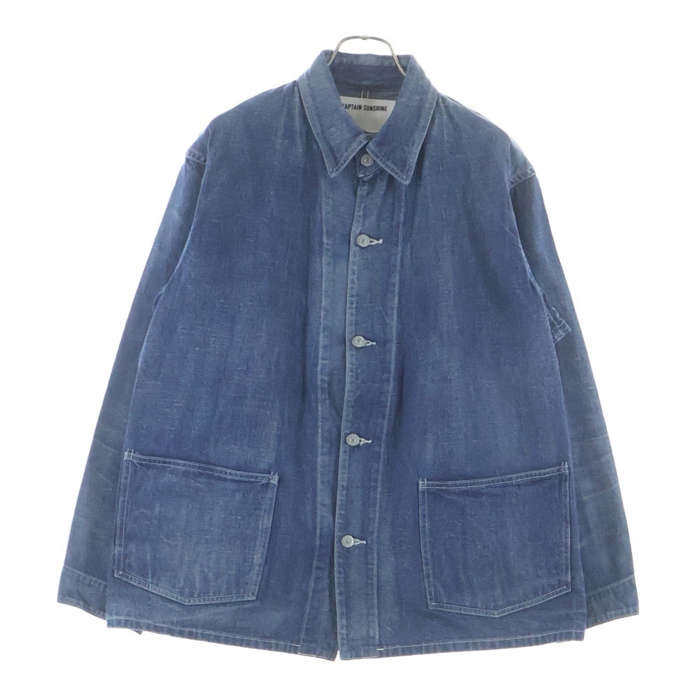 KAPTAIN SUNSHINE(キャプテンサンシャイン) ×New Manual DENIM CHORE JACKET ニューマニュアル デニム チョアジャケット カバーオール インディゴ KSNM002