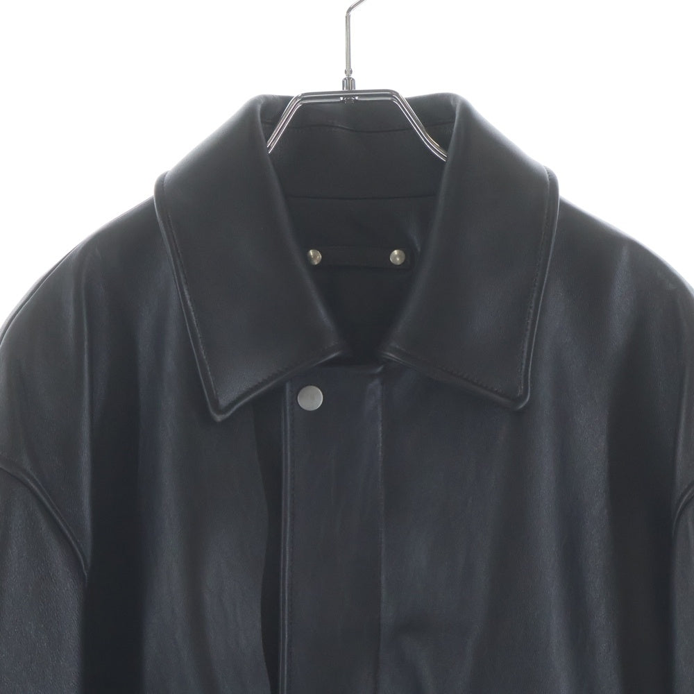 Stein(シュタイン) 25SS LEATHER ZIP SHORT JACKET レザー ジップアップ ショートジャケット ダークブラウン st.1061