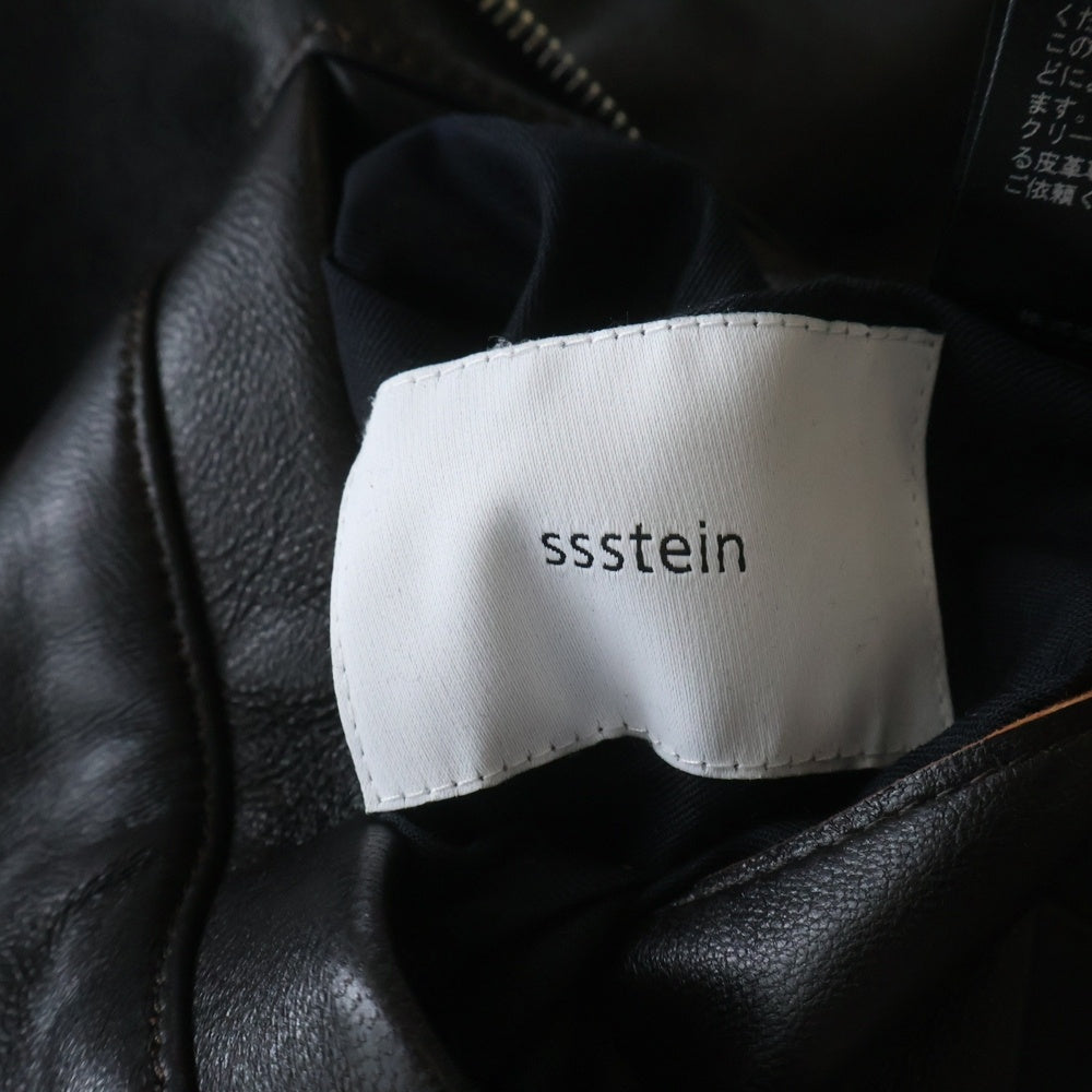 Stein(シュタイン) 25SS LEATHER ZIP SHORT JACKET レザー ジップアップ ショートジャケット ダークブラウン st.1061