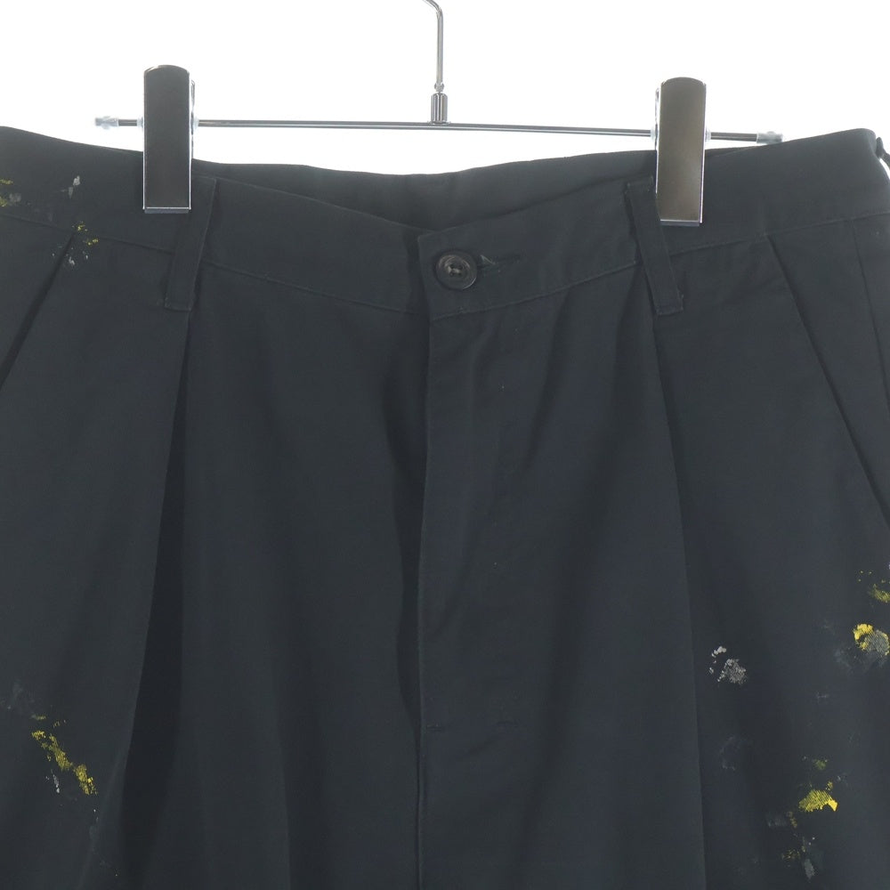 ANCELLM(アンセルム) PAINT CHINO TROUSERS ペイント チノ トラウザーパンツ ブラック ANC-PT29-B