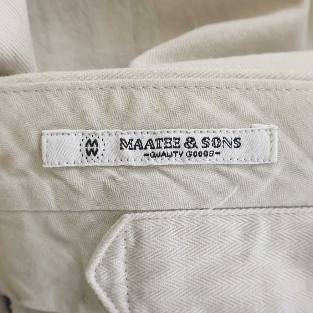 MAATEE&SONS(マーティーアンドサンズ) 23SS 俺のCHINO PAN 強撚GABA GARMENT DYED ガーメントダイ オレノ チノワークパンツ ライトグレー MT3103-0205A